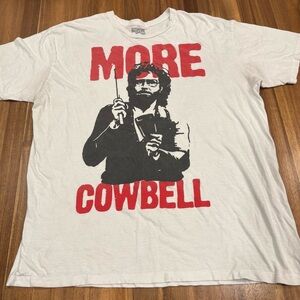 Saturday Night Live “More Cowbell” Graphic T-Shirt XL White SNL Will Ferrell Tee